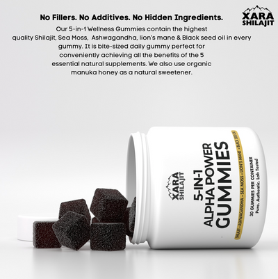 Xarashilajit® 5in1 Alpha wellness gummies
