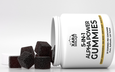 Xarashilajit® 5 in 1 Alpha wellness gummies for men and women