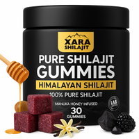 Xara Men's Shilajit Gummies – Testosterone Support + Energy Boost – Organic Ingredients – 30 Gummies